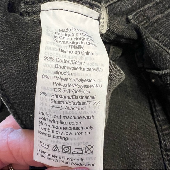 Madewell Washed Black 10” High Rise Raw Hem Skinny Jeans Sz 29T - Picture 10 of 15